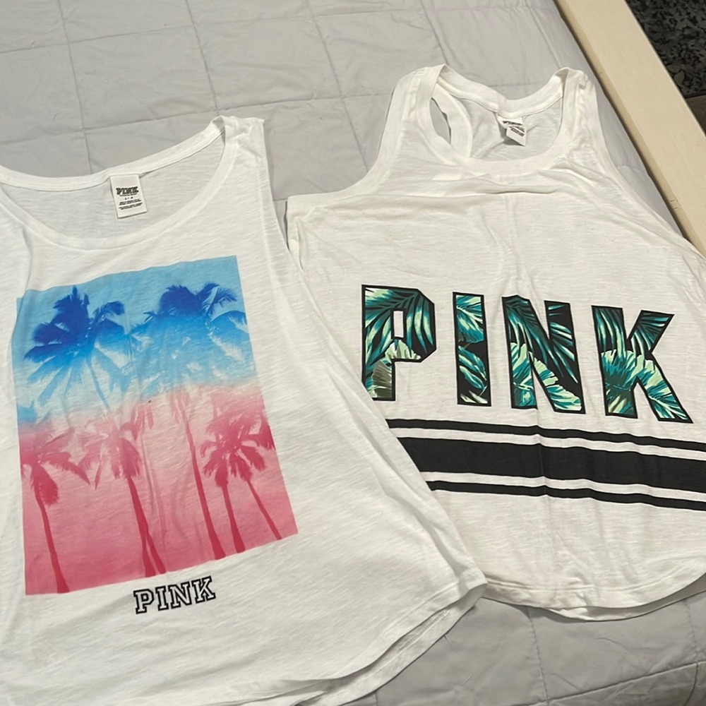 2 Large Pink VS Tank tops